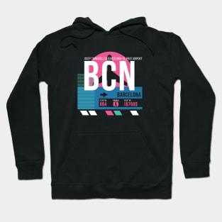 Barcelona (BCN) Airport // Sunset Baggage Tag Hoodie